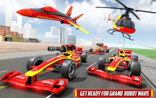 Helicopter Robot Car Game android App screenshot 1